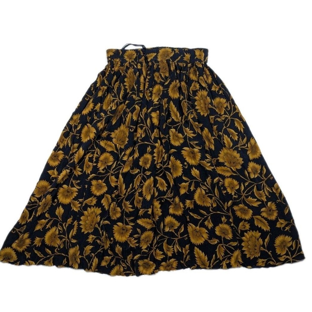 Jones New York Skirt Size 4 NWT Bias Cut Silk Chevron Print Elastic Waist